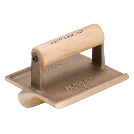 Kraft CF305 - 6" x 4-1/2" 1/4"R, 3/4"D Narrow Bit Bronze Groover with Wood Handle