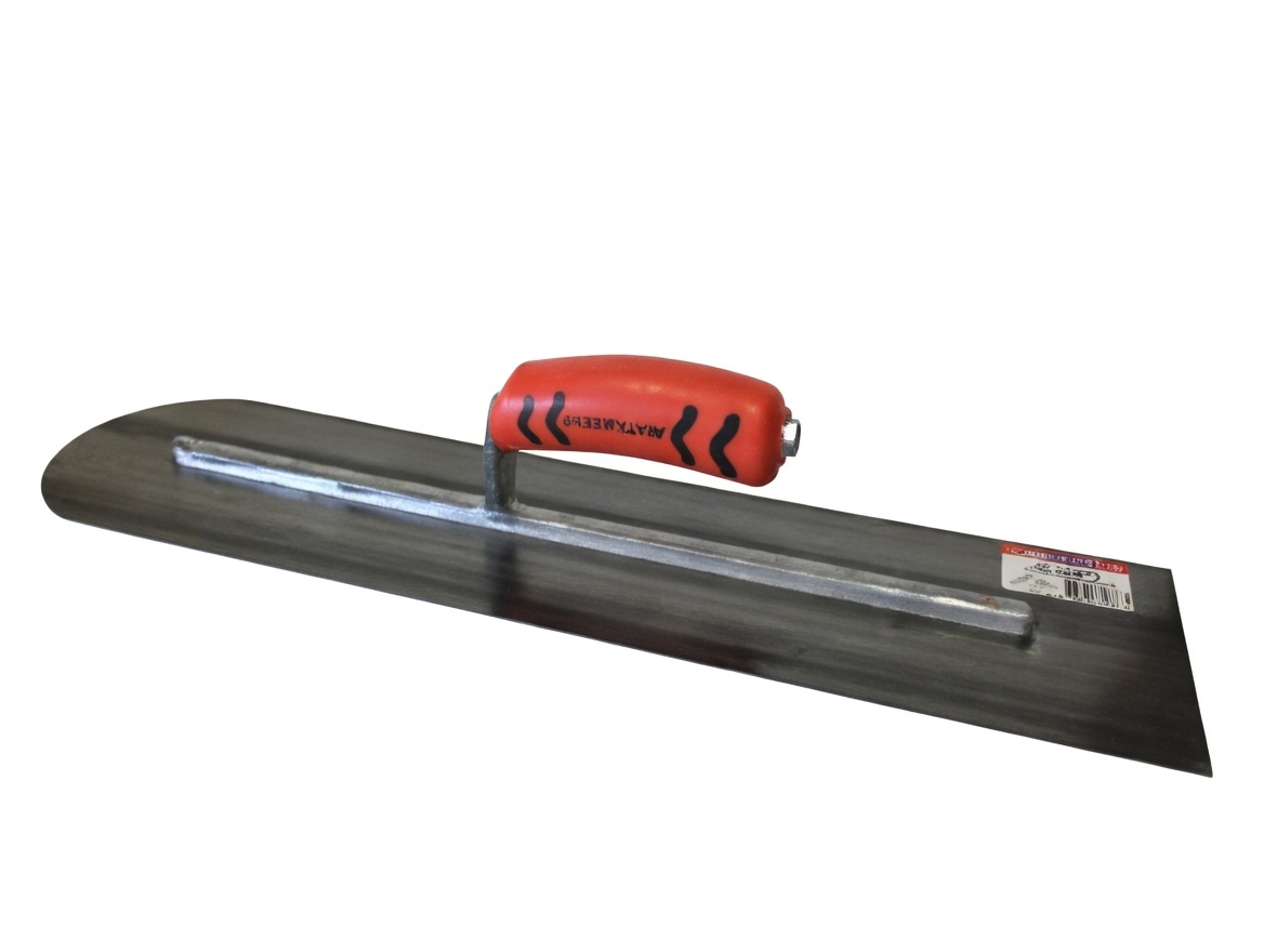 Kraft CF288PF 20" x 5" Round Front/Square Back Carbon Steel Cement Trowel