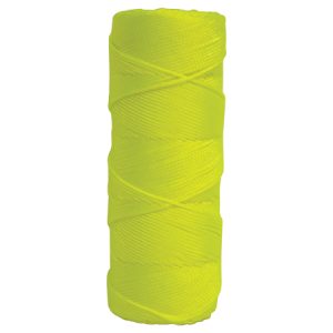 Kraft BC339 Fluorescent Yellow Braided Nylon Mason's Line - 500' Tube